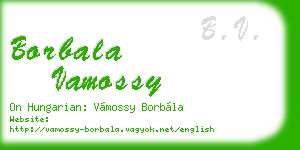 borbala vamossy business card